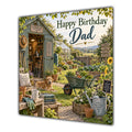 Dad Birthday Card Gardening Shed Flowers