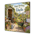Uncle Birthday Card Gardening Shed Flowers