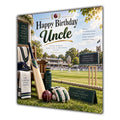 Uncle Birthday Card Cricket Bat Ball Pavilion