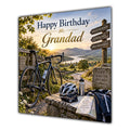 Grandad Birthday Card Cycling Bicycle Countryside