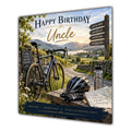 Uncle Birthday Card Cycling Bicycle Countryside