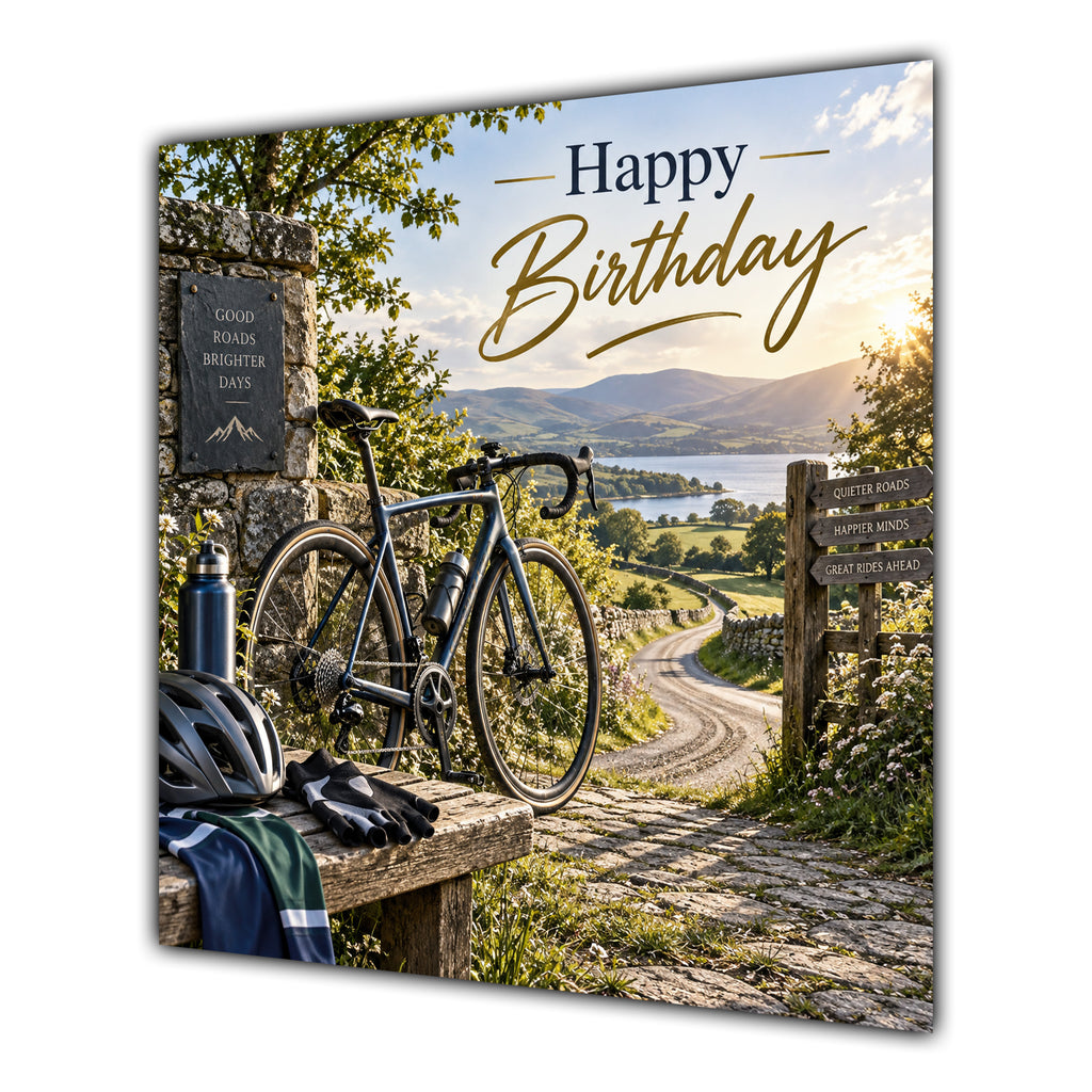 Birthday Card Cycling Bicycle Countryside
