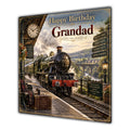 Grandad Birthday Card Steam Train Railway Station