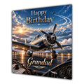 Grandad Birthday Card Vintage Aeroplane Aviation