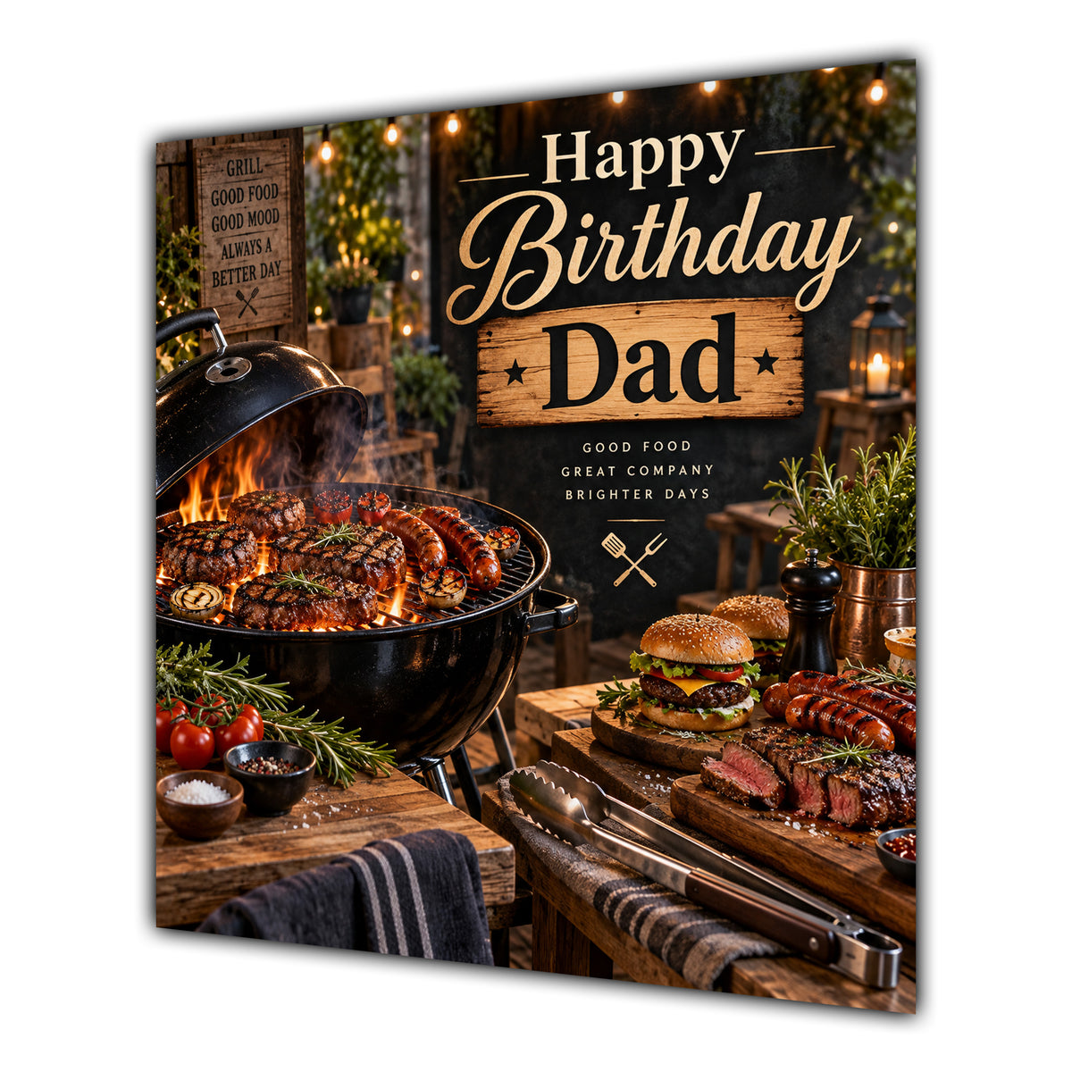Dad Birthday Card BBQ Barbecue Grill