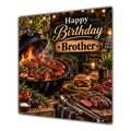 Brother Birthday Card BBQ Barbecue Grill
