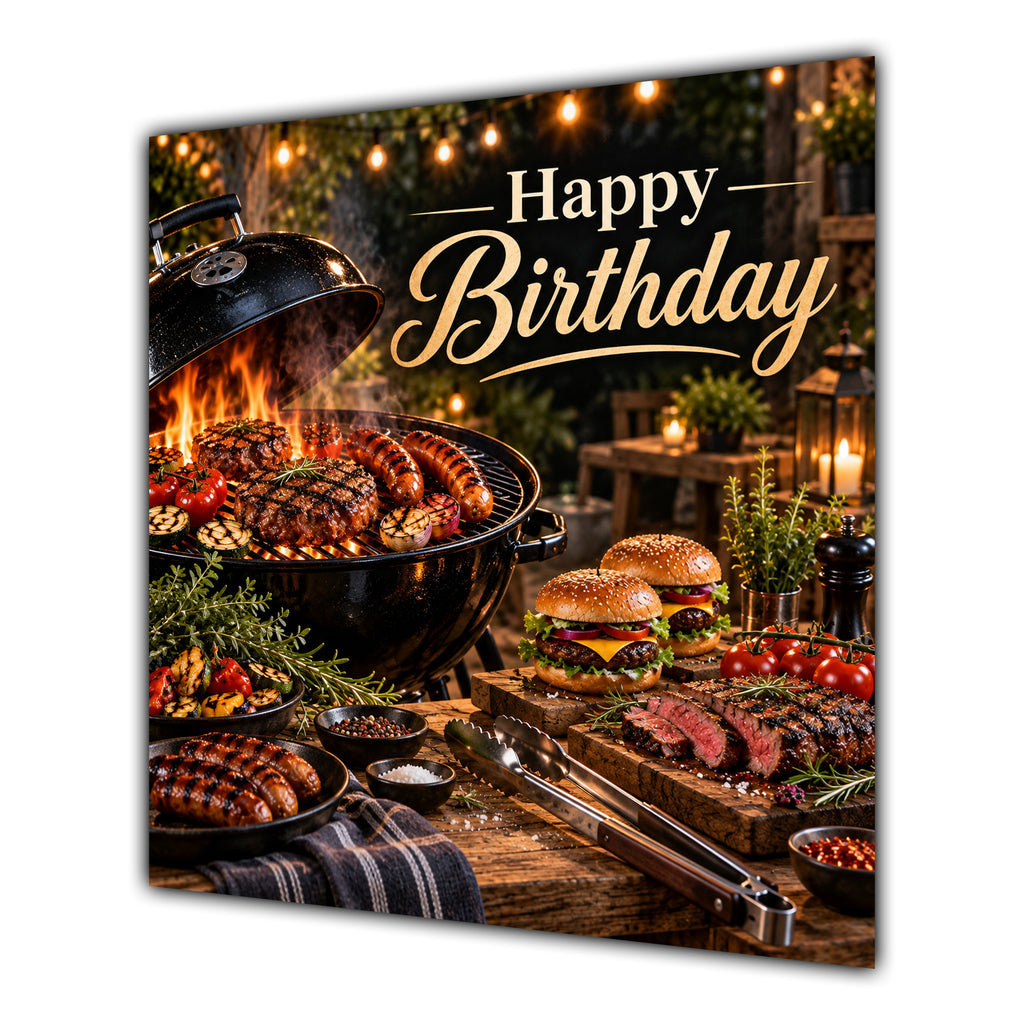 Birthday Card BBQ Barbecue Grill