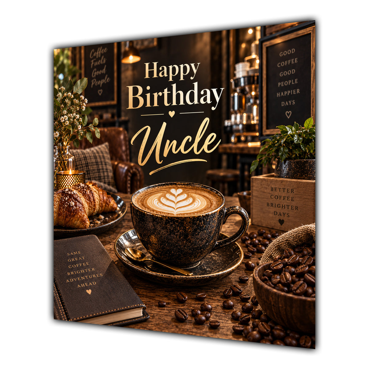 Uncle Birthday Card Coffee Cup Cafe