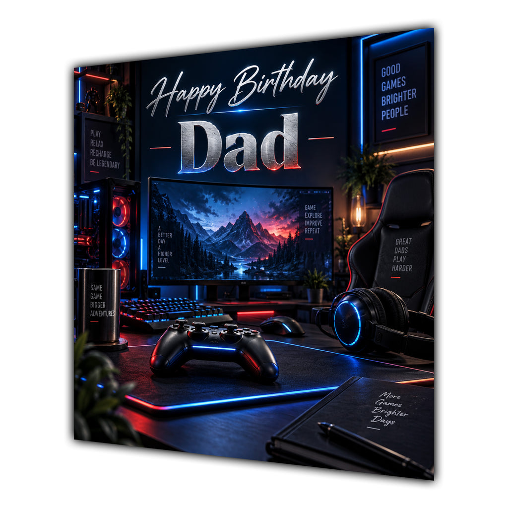 Dad Birthday Card Gaming Computer Controller