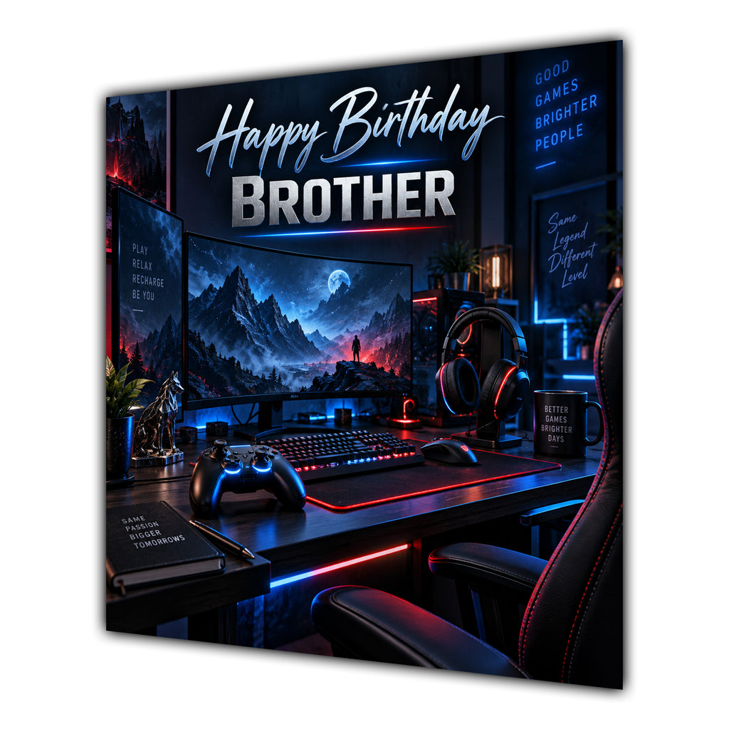 Brother Birthday Card Gaming Computer Controller