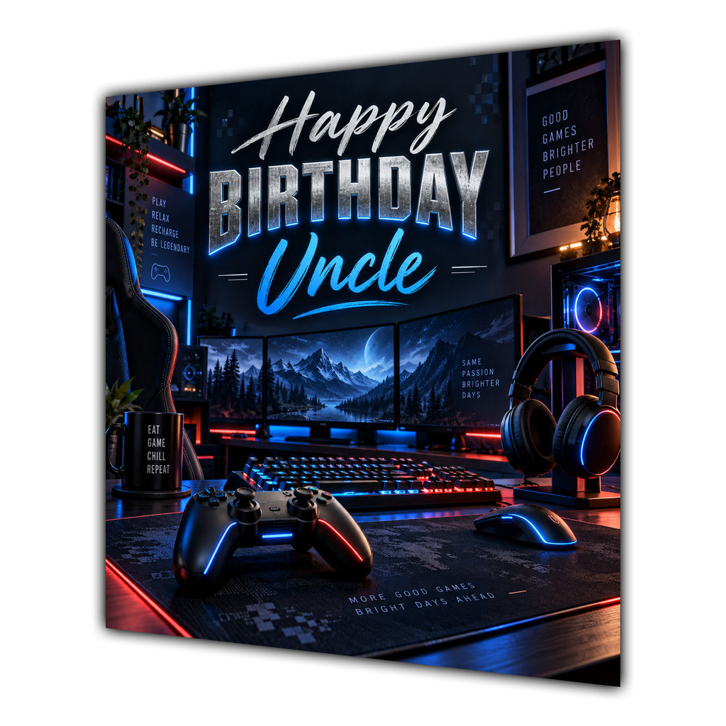Uncle Birthday Card Gaming Computer Controller