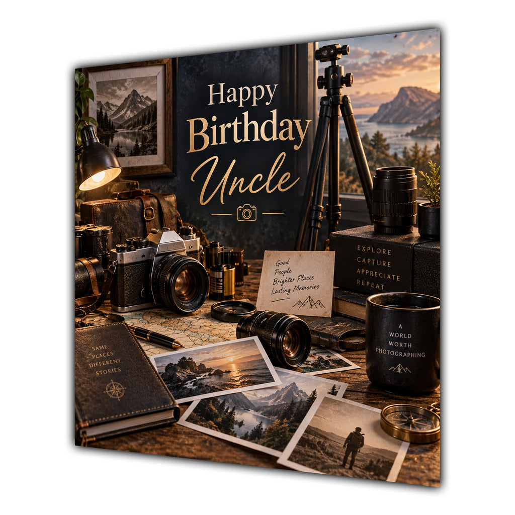 Uncle Birthday Card Photography Camera Landscape