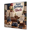 Uncle Birthday Card Relaxing Armchair Dog