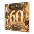 Grandad 60th Birthday Card Champagne Gold Balloons