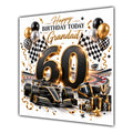 Grandad 60th Birthday Card Racing Car Chequered Flags