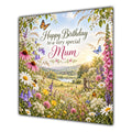 Mum Birthday Card Wildflower Meadow Butterflies