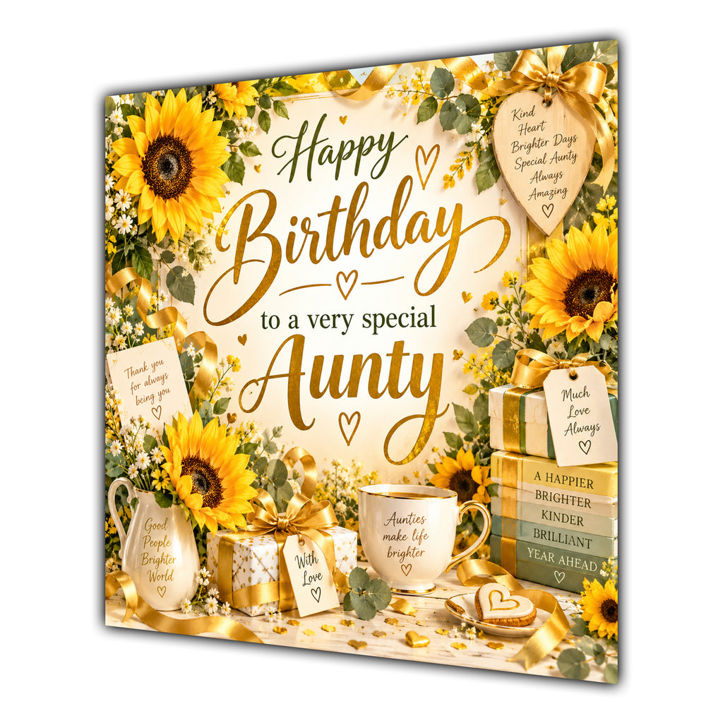 Aunty Birthday Card Sunflowers Gifts