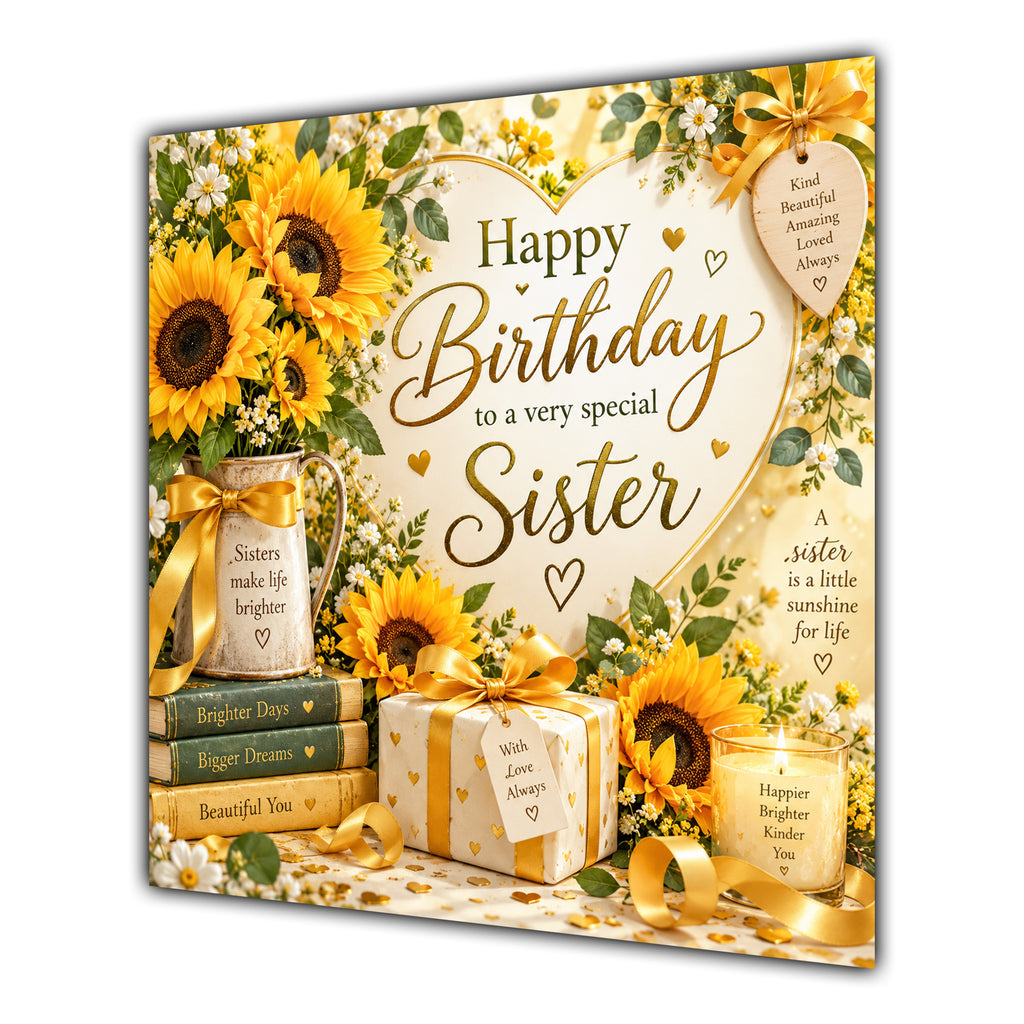 Sister Birthday Card Sunflowers Gifts