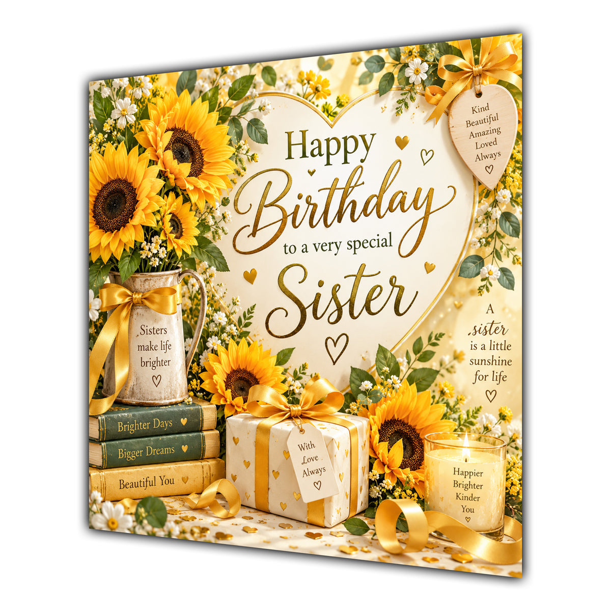 Sister Birthday Card Sunflowers Gifts