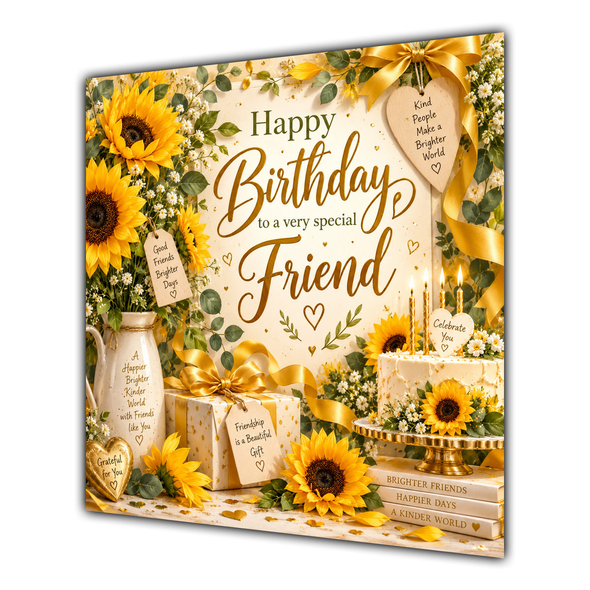 Friend Birthday Card Sunflowers Gifts