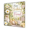 Friend Birthday Card Daisies Country Garden