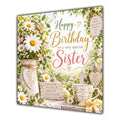 Sister Birthday Card Daisies Country Garden
