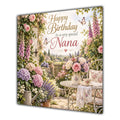 Nana Birthday Card Cottage Garden Afternoon Tea