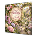 Friend Birthday Card Cottage Garden Afternoon Tea