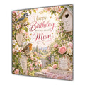 Mum Birthday Card Garden Birds Flowers