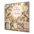 Aunty Birthday Card Garden Birds Flowers