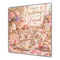 Friend Birthday Card Afternoon Tea Cakes