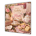 Mum Birthday Card Tea Biscuits Roses