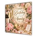 Aunty Birthday Card Champagne Roses Gifts