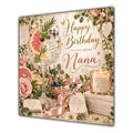 Nana Birthday Card Gin Tonic Flowers