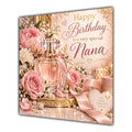 Nana Birthday Card Perfume Pink Roses
