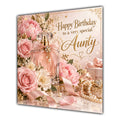 Aunty Birthday Card Perfume Pink Roses