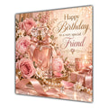 Friend Birthday Card Perfume Pink Roses