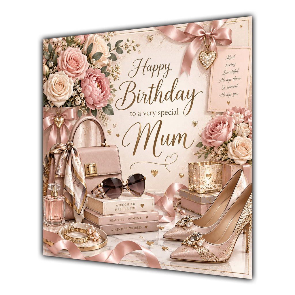 Mum Birthday Card Handbag Heels Fashion