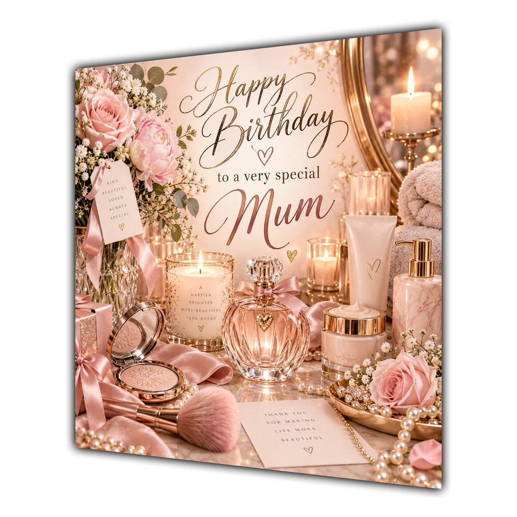 Mum Birthday Card Makeup Perfume Beauty