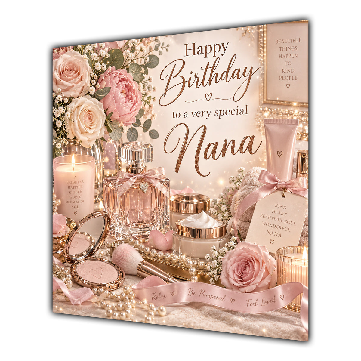 Nana Birthday Card Makeup Perfume Beauty