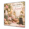 Friend Birthday Card Spa Pamper Candles