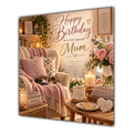 Mum Birthday Card Cosy Armchair Sleeping Cat