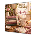 Aunty Birthday Card Books Reading Tea