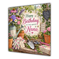 Nana Birthday Card Gardening Flowers Tools