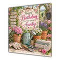 Aunty Birthday Card Gardening Flowers Tools