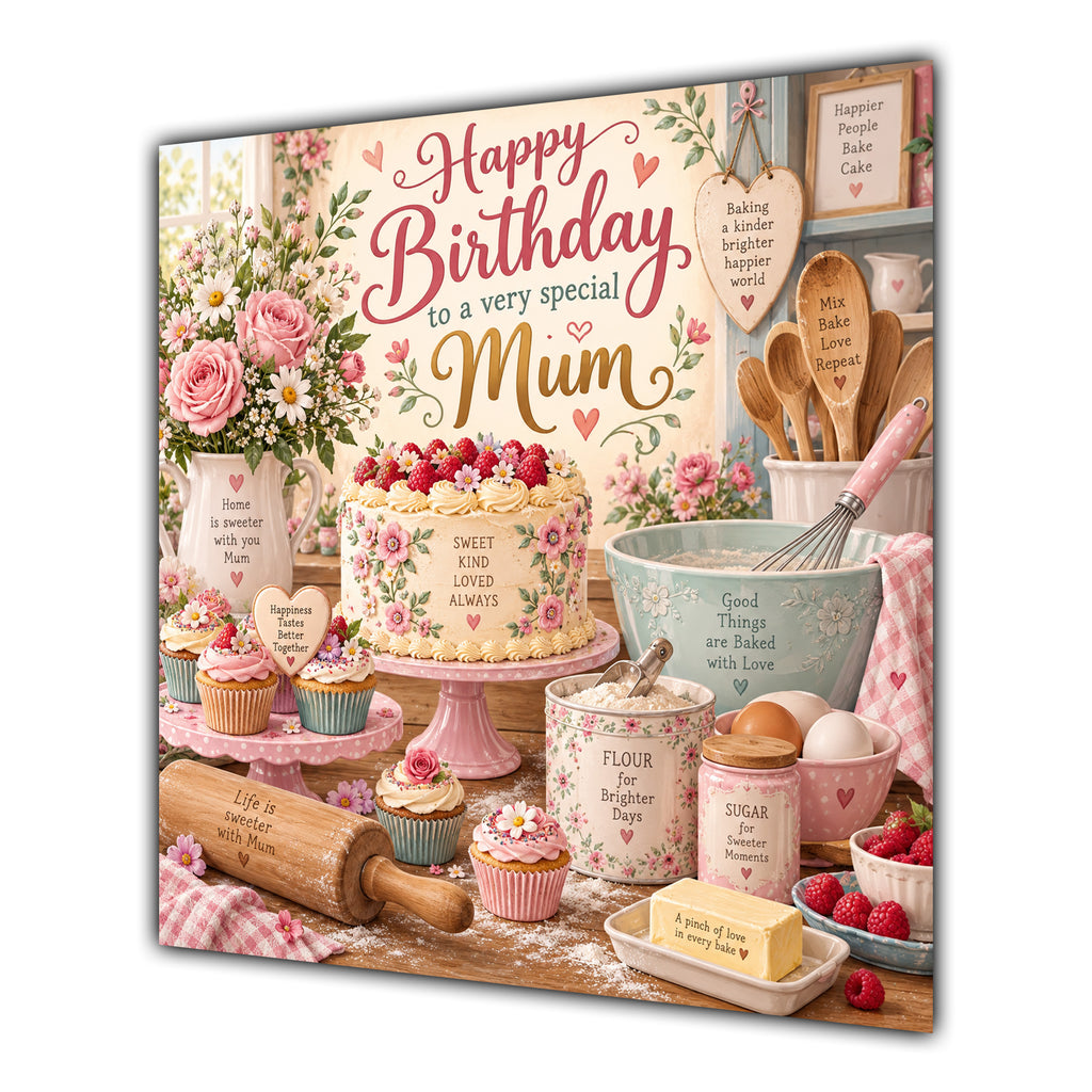 Mum Birthday Card Baking Cakes Kitchen