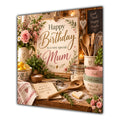 Mum Birthday Card Cooking Kitchen Herbs