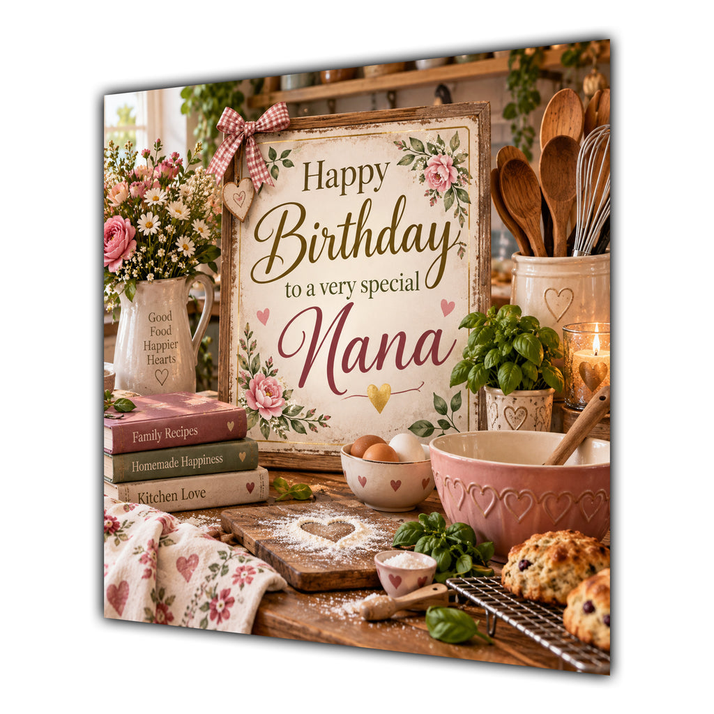 Nana Birthday Card Cooking Kitchen Herbs