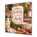 Aunty Birthday Card Cooking Kitchen Herbs