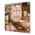 Sister Birthday Card Cooking Kitchen Herbs